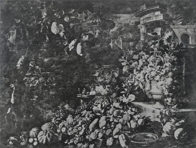 Fototeca del Polo museale della Campania — Napoli - Museo di Capodimonte. G. Ruoppolo. Natura morta con frutta e fiori — insieme